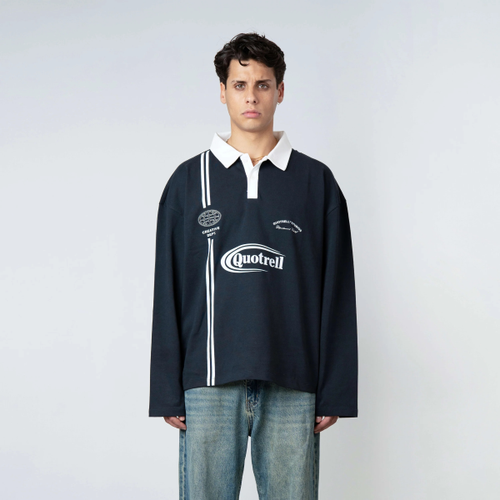 Quotrell Jameson Longsleeve Polo Navy