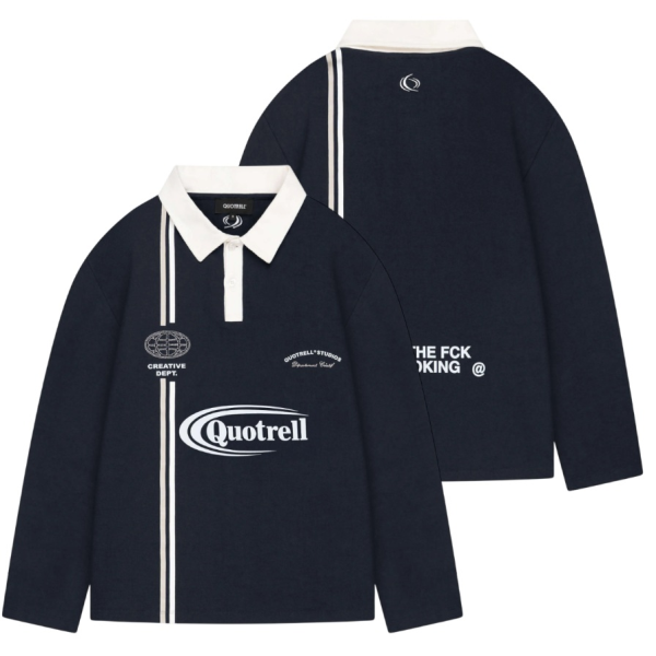 Quotrell Jameson Longsleeve Polo Navy