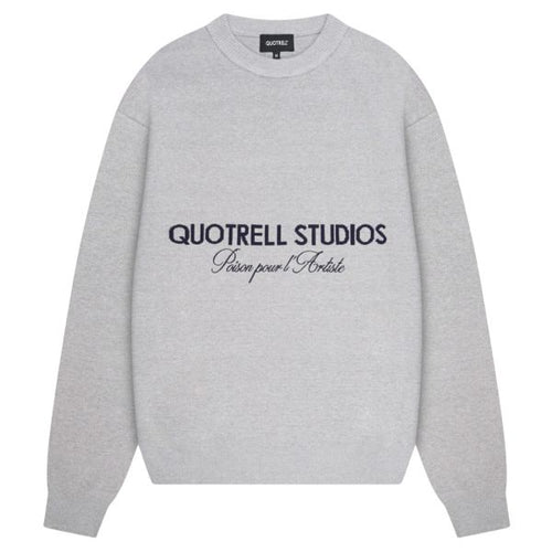 Quotrell Mondrian Knitted Sweater Grijs