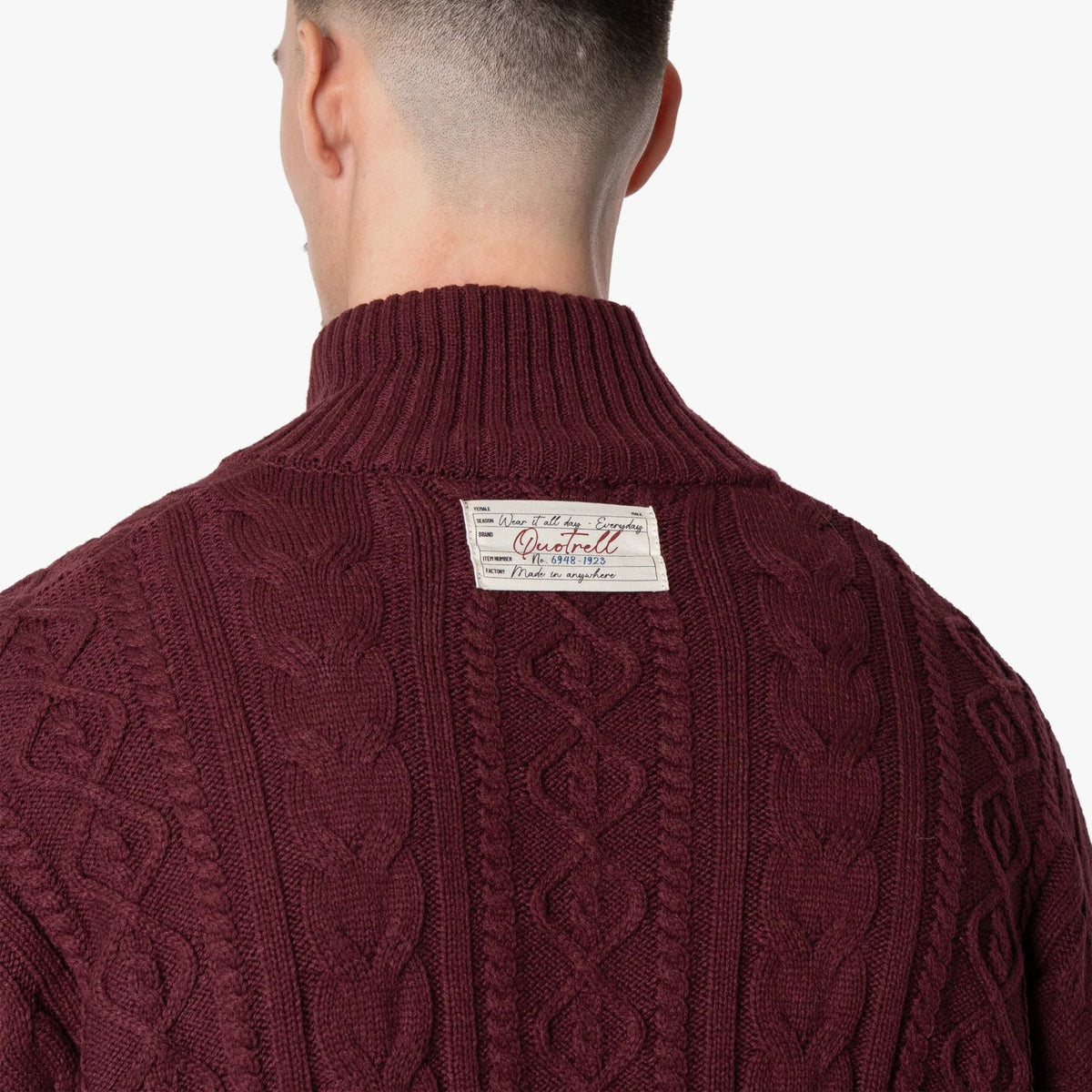 Quotrell Ease Cable Knitted Vest Bordeaux