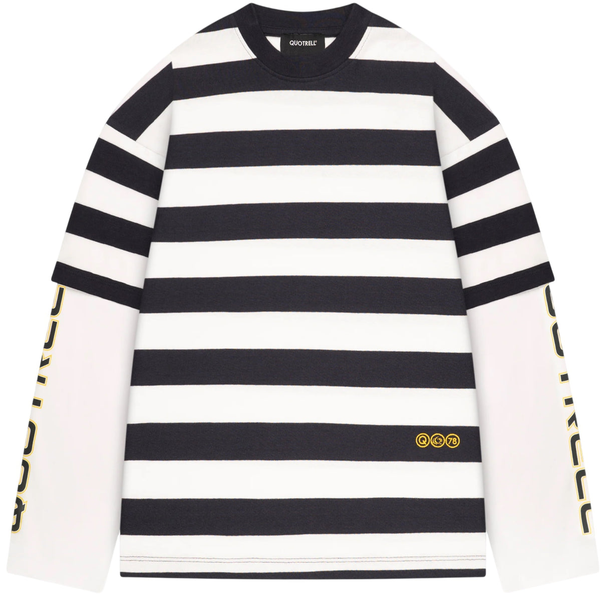 Quotrell Form Longsleeve T-shirt Navy/Wit