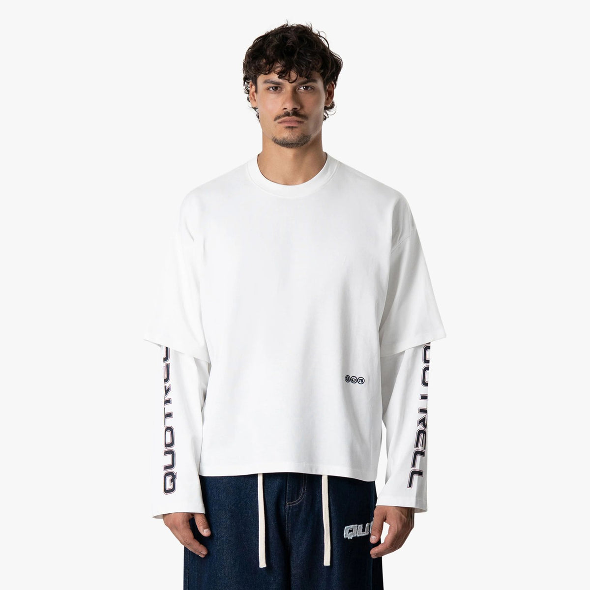 Quotrell Form Longsleeve T-shirt Wit