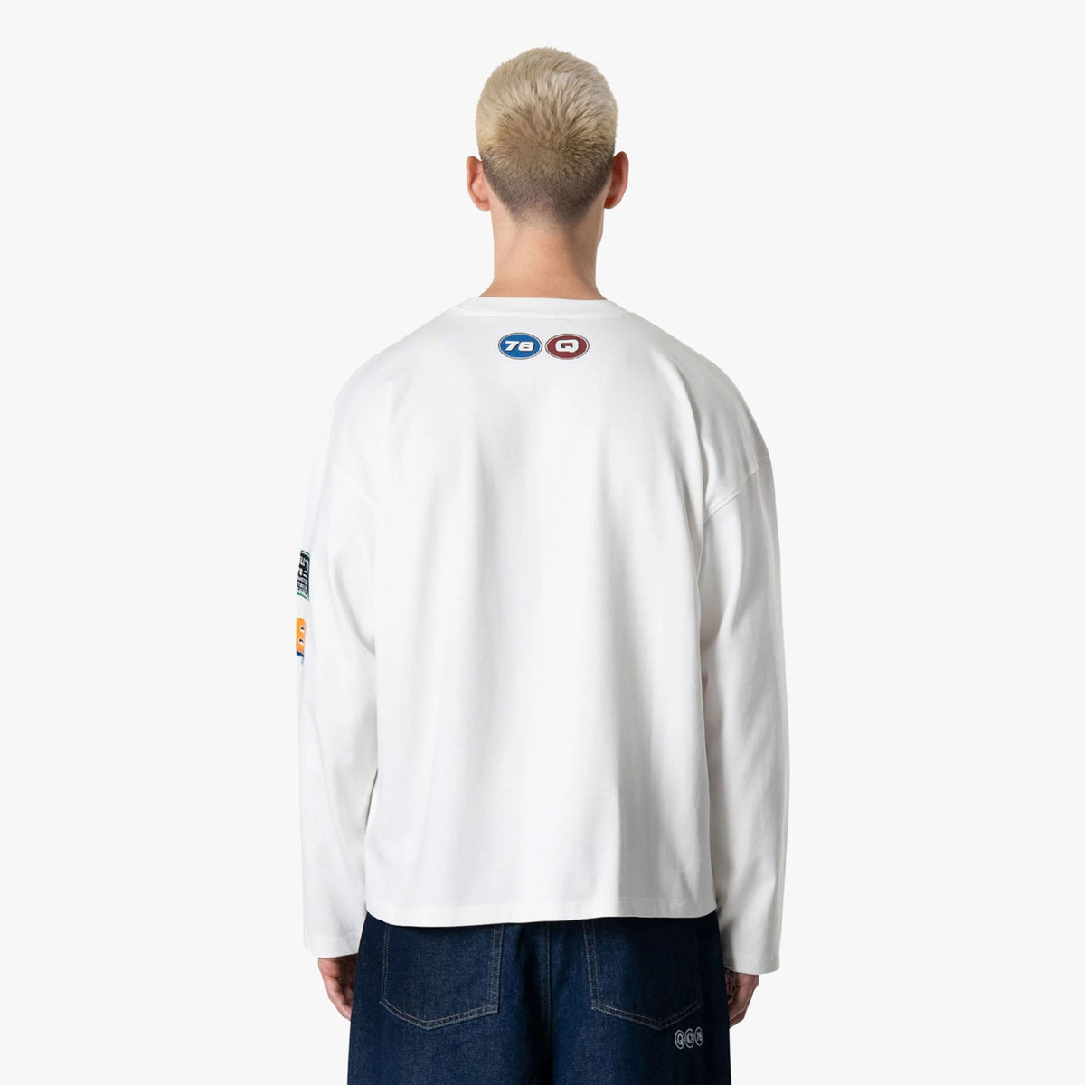 Quotrell Grid Longsleeve T-shirt Wit