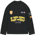 Quotrell Grid Longsleeve T-shirt Zwart