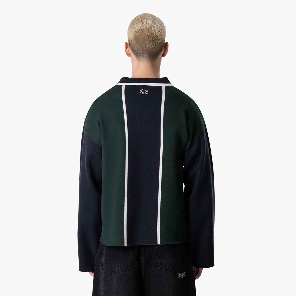 Quotrell Madrid Knitted Longsleeve Polo Navy/Donker Groen