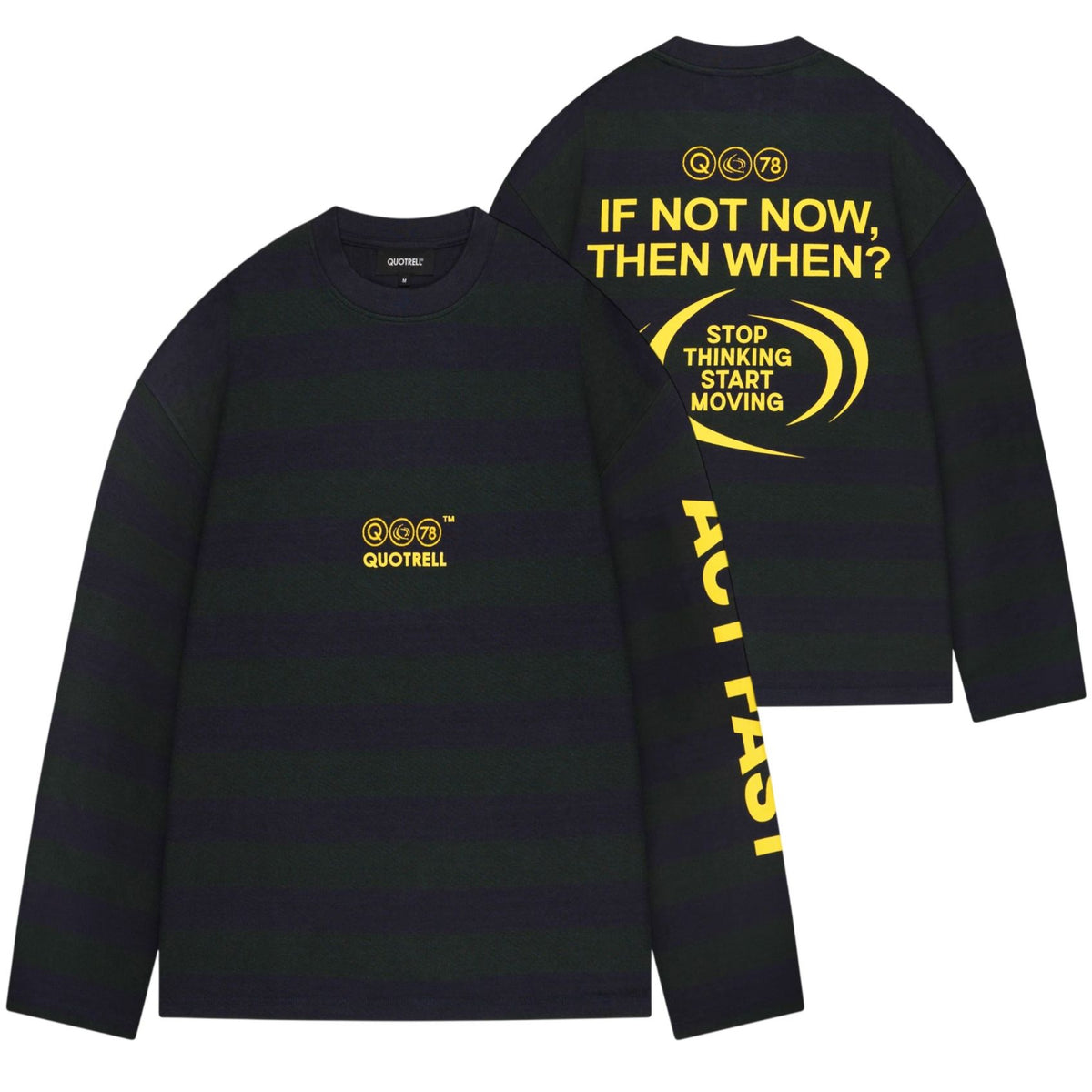 Quotrell Moving Longsleeve T-shirt Navy/Donker Groen