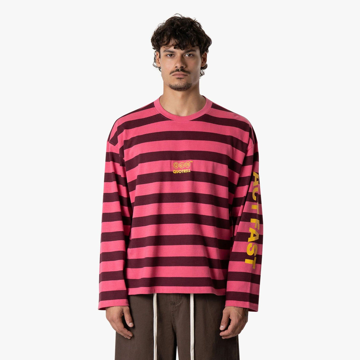 Quotrell Moving Longsleeve T-shirt Roze/Bordeaux