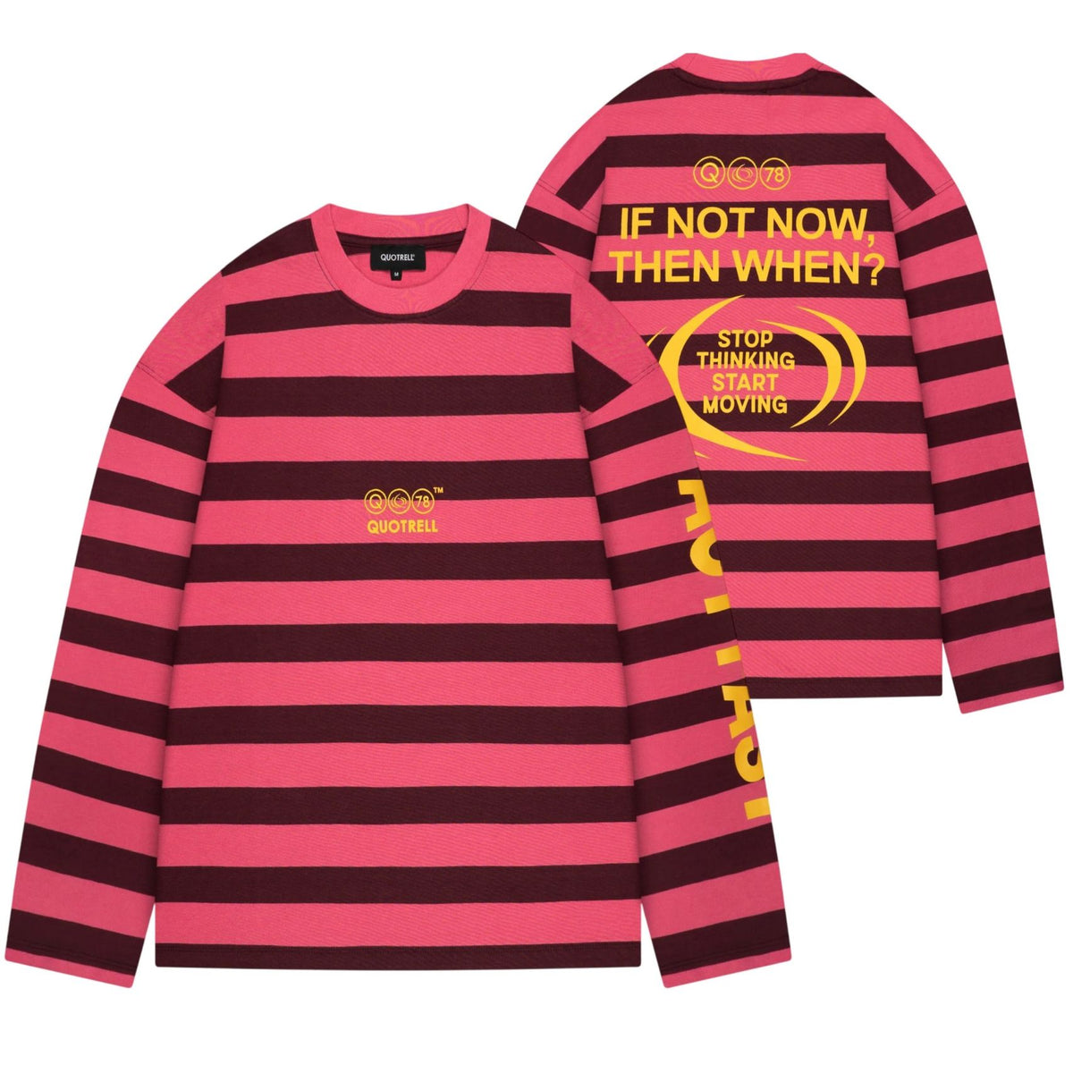 Quotrell Moving Longsleeve T-shirt Roze/Bordeaux
