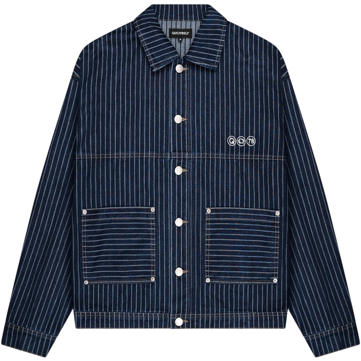 Quotrell Pinstripe Spijkerjas Blauw