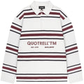 Quotrell Striped Longsleeve Polo Licht Blauw
