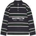 Quotrell Striped Longsleeve Polo Navy