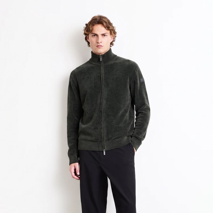 Roberto Ricci Designs Velvet Knit Vest Donker Groen