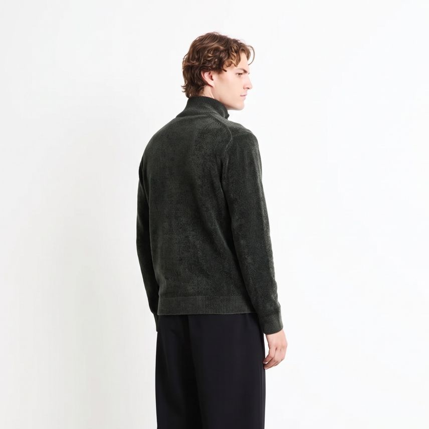 Roberto Ricci Designs Velvet Knit Vest Donker Groen