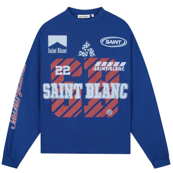 Saint Blanc Sponsorship Mesh Longsleeve Jersey Blauw