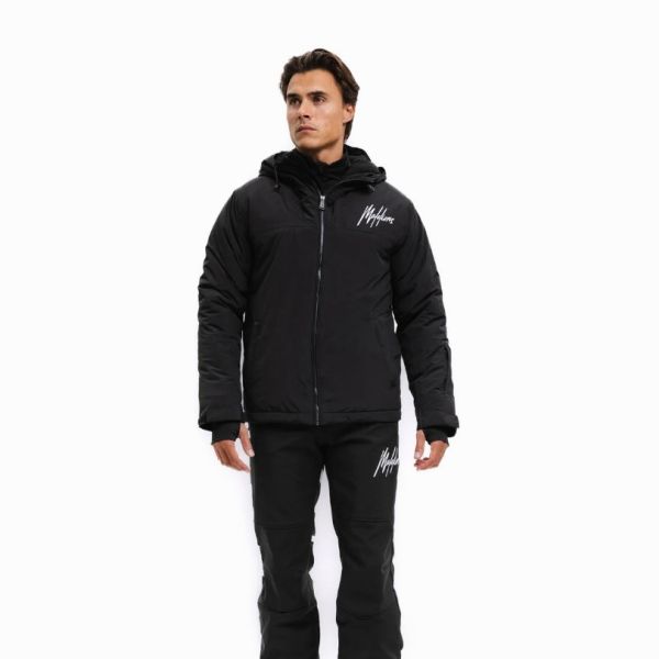 Malelions Men Ski Polar Jacket | Black