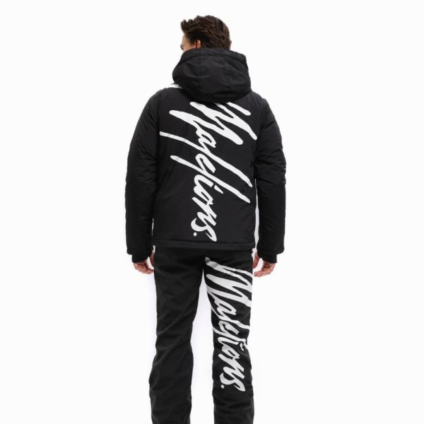 Malelions Men Ski Polar Jacket | Black