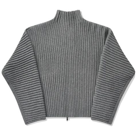 Seventh Globe Rib Knit Cardigan Grijs
