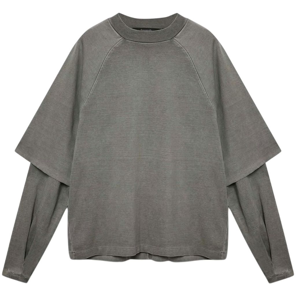 Seventh Raglan Layered Longsleeve T-shirt Antraciet