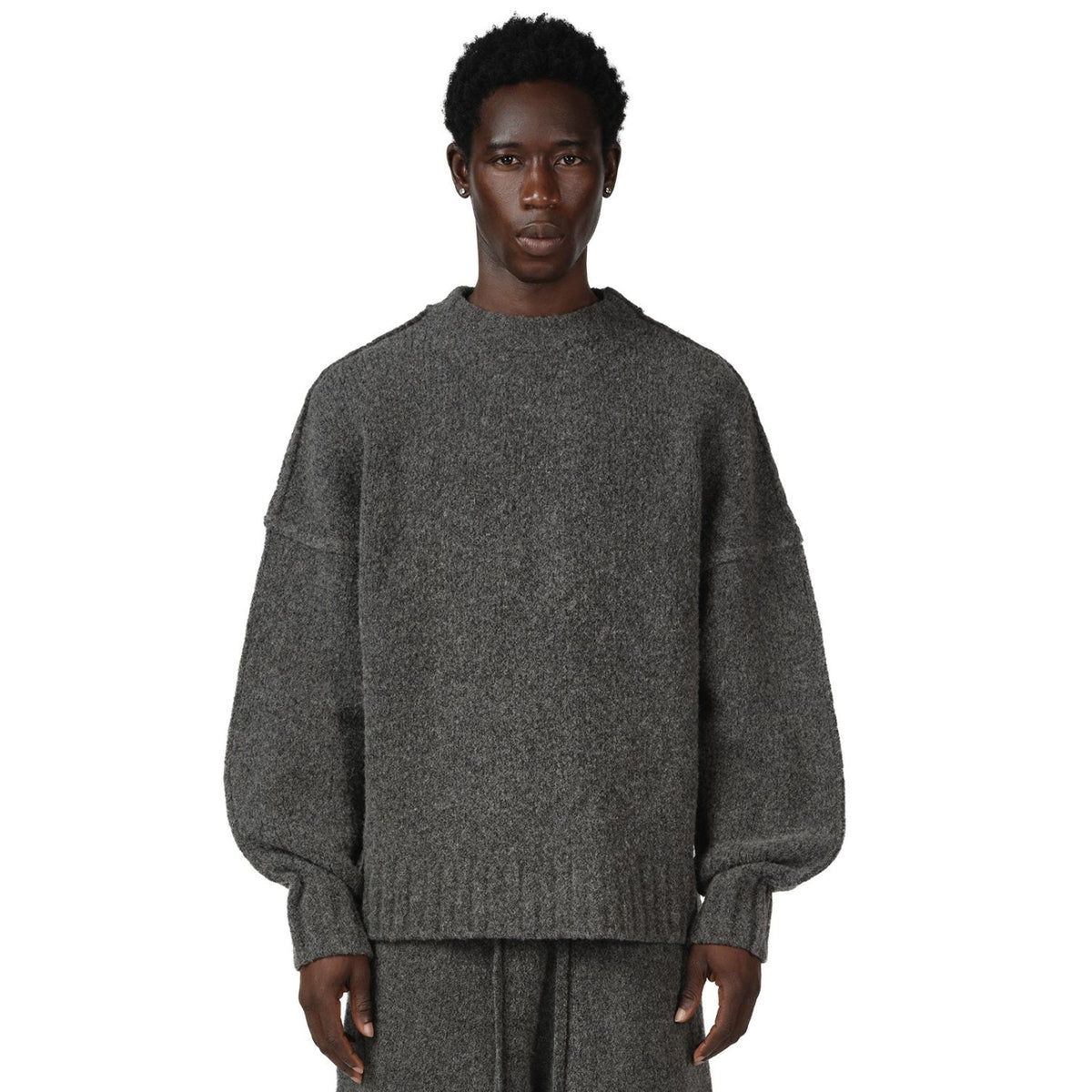 Seventh Wool Knit Sweater Antraciet