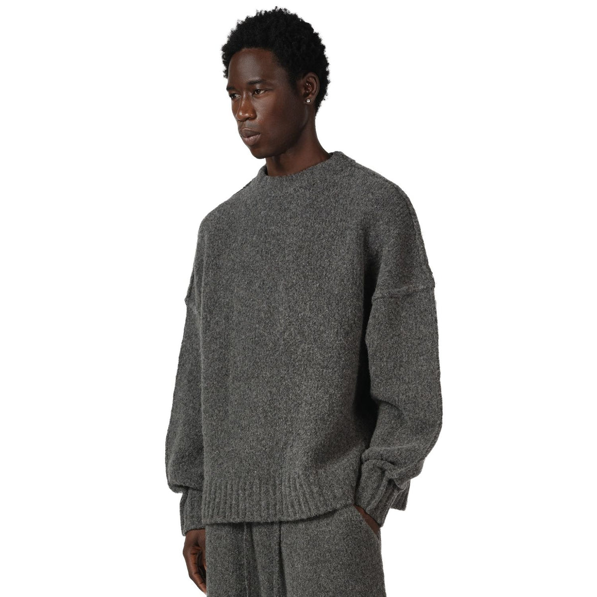 Seventh Wool Knit Sweater Antraciet