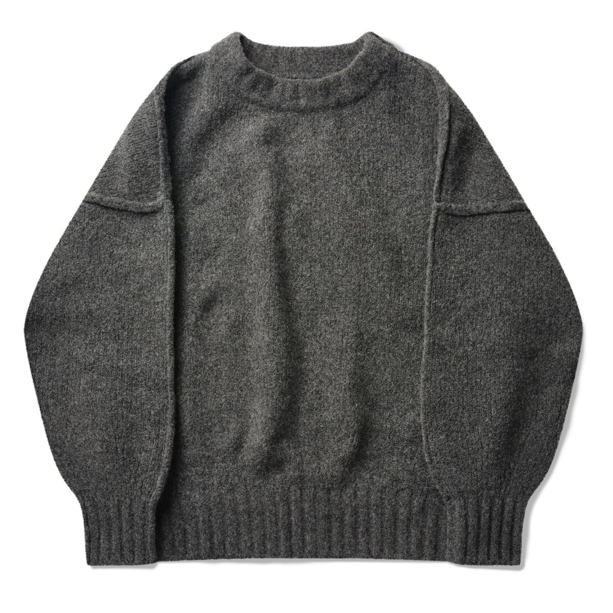 Seventh Wool Knit Sweater Antraciet