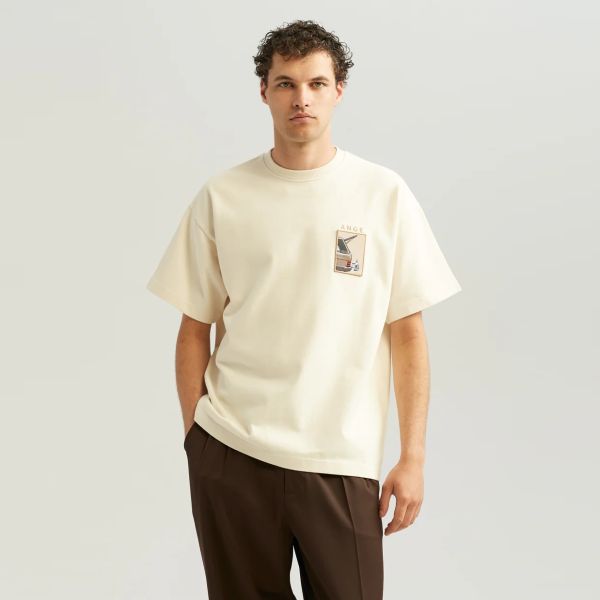 ANGE Projects Wine Drive Patch T-shirt Off White