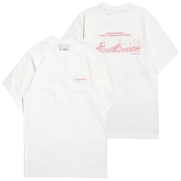 The Savage Report Laying Down T-shirt Off White