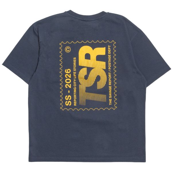 The Savage Report Stamp T-shirt Navy