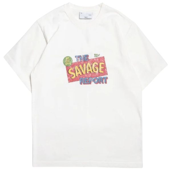 The Savage Report TSR Comic T-shirt Off White