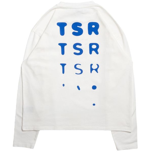 The Savage Report TSR Optic Longsleeve T-shirt Off White/Blauw