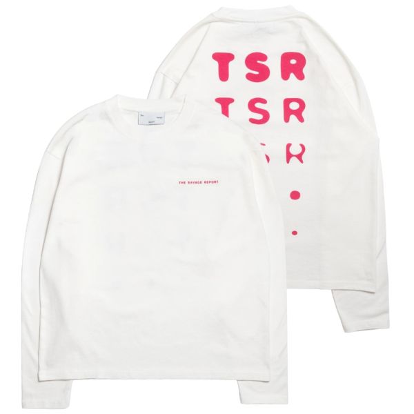 The Savage Report TSR Optic Longsleeve T-shirt Off White/Roze