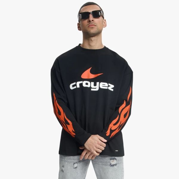 Croyez Service Dept Longsleeve T-shirt Zwart