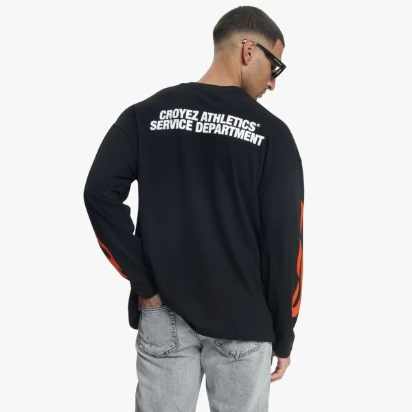 Croyez Service Dept Longsleeve T-shirt Zwart