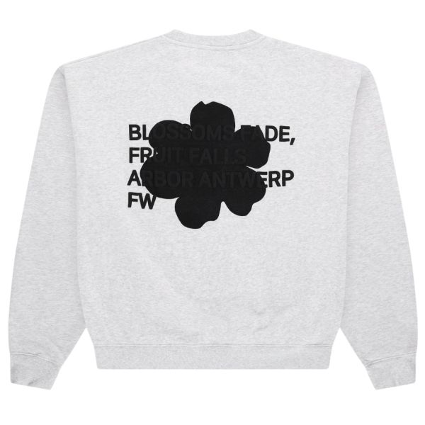 Arbor Antwerp Black Blossoms Sweater Grijs