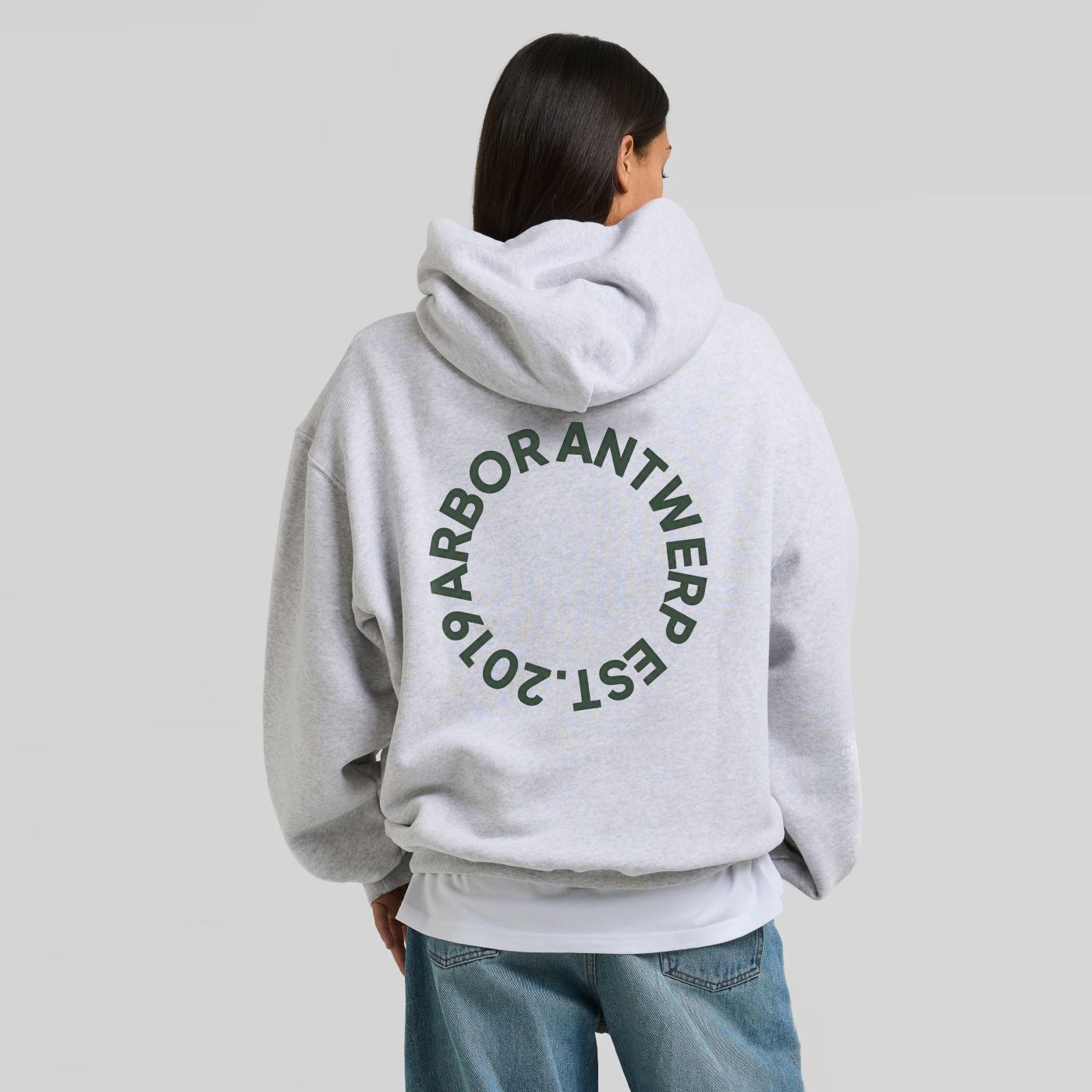 Arbor Antwerp Circle Application Hoodie Grijs