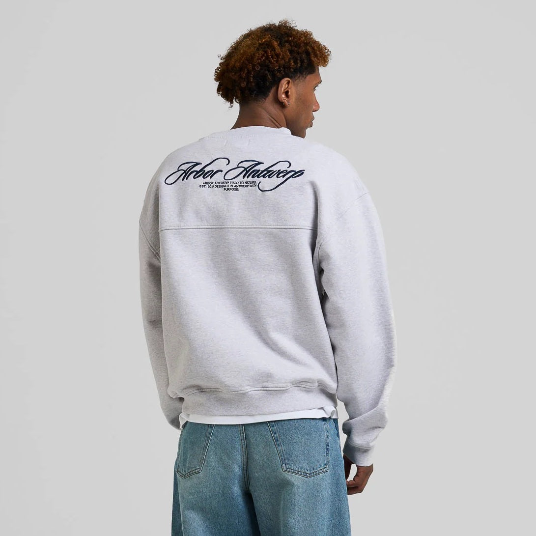 Arbor Antwerp Cursive Sweater Grijs