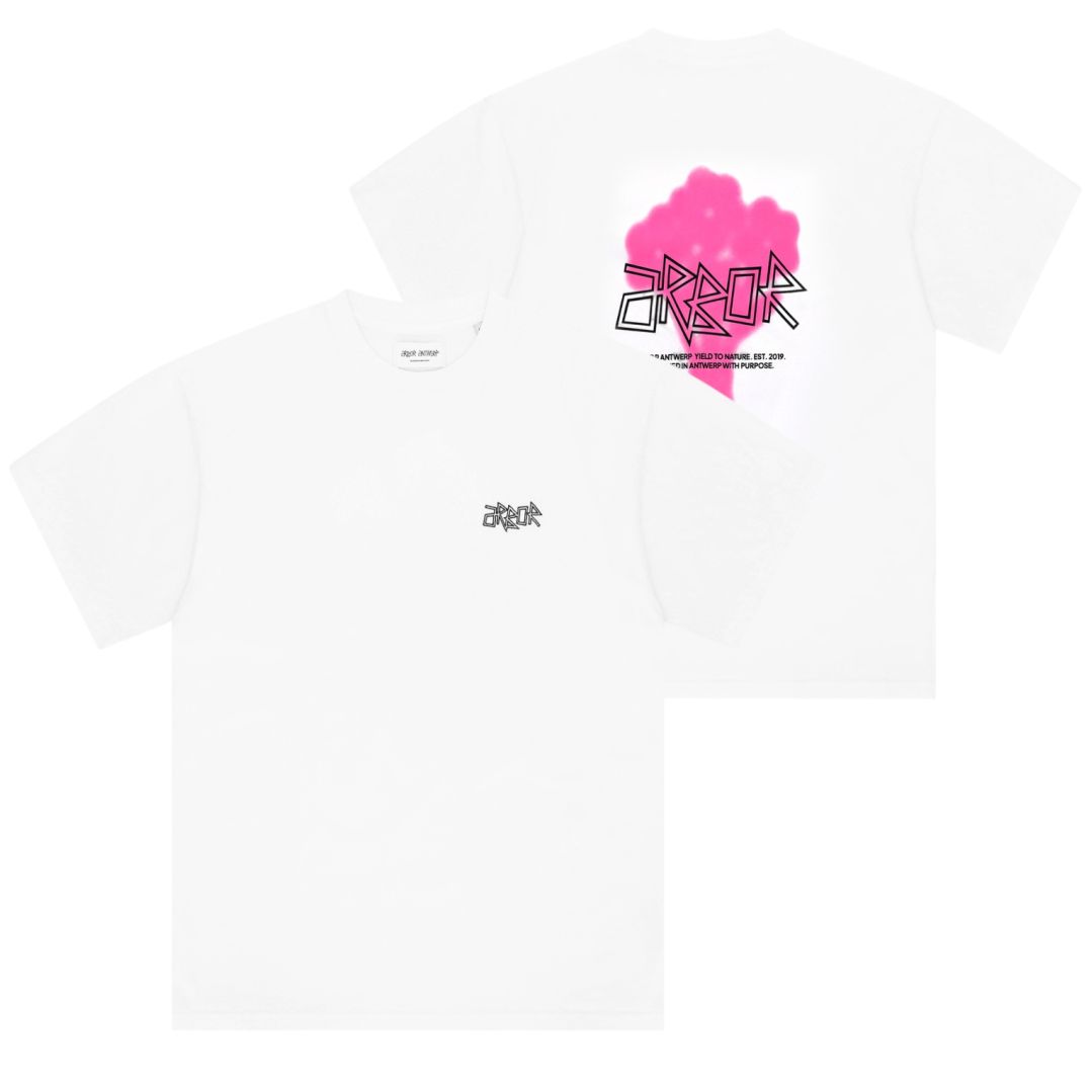 Arbor Antwerp Floral Bouquet T-shirt Wit