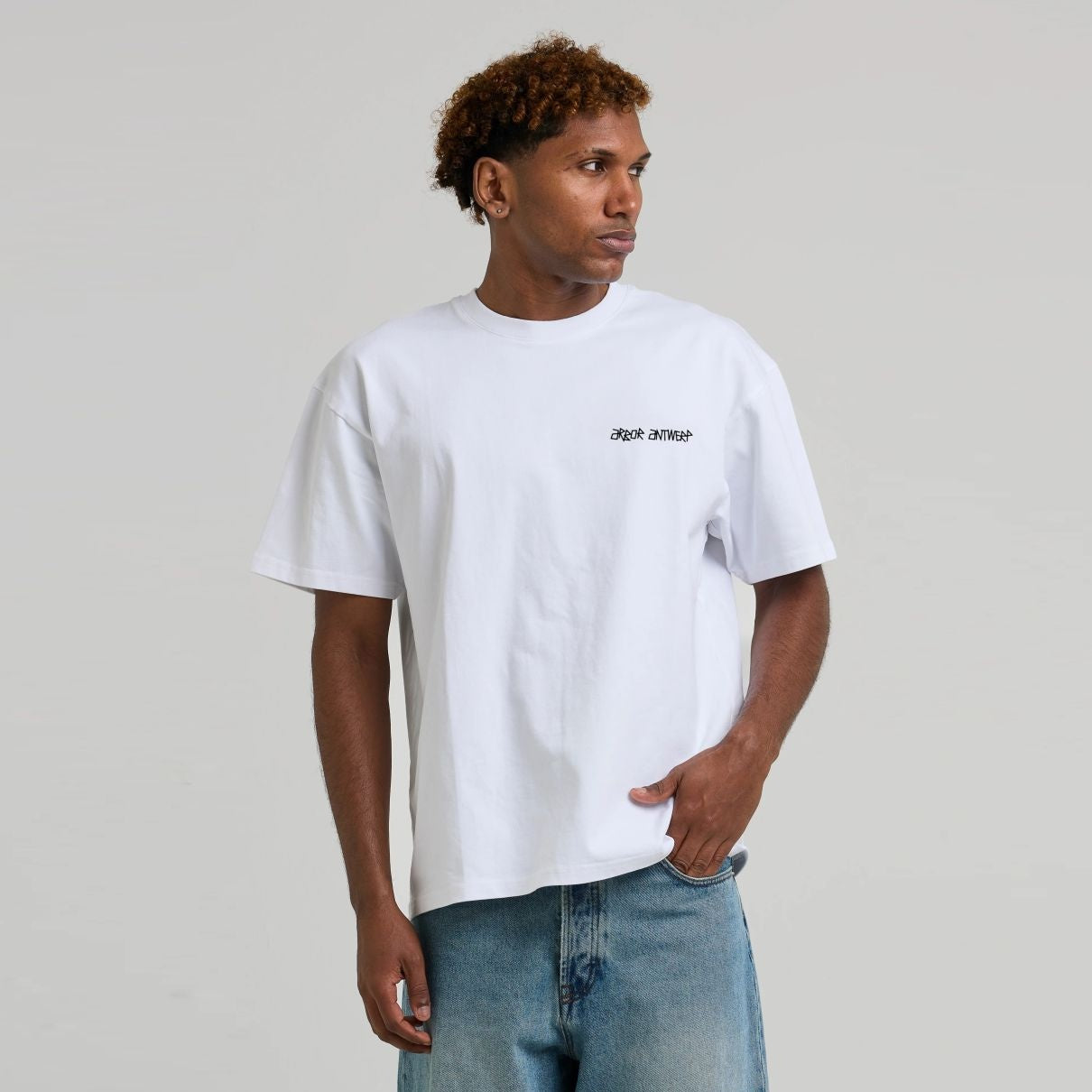 Arbor Antwerp Flower Motion T-shirt Wit