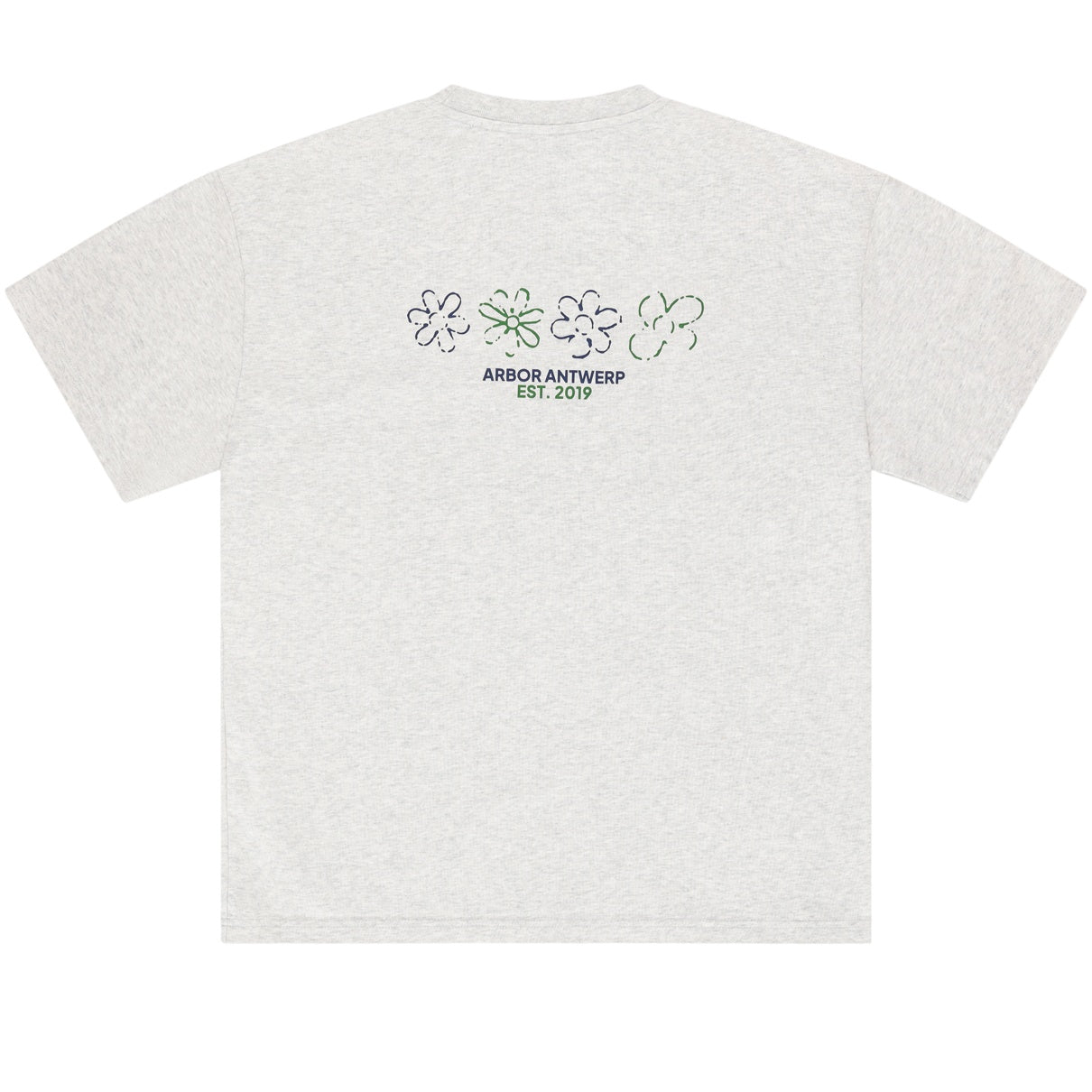 Arbor Antwerp Flower Quartet T-shirt Grijs
