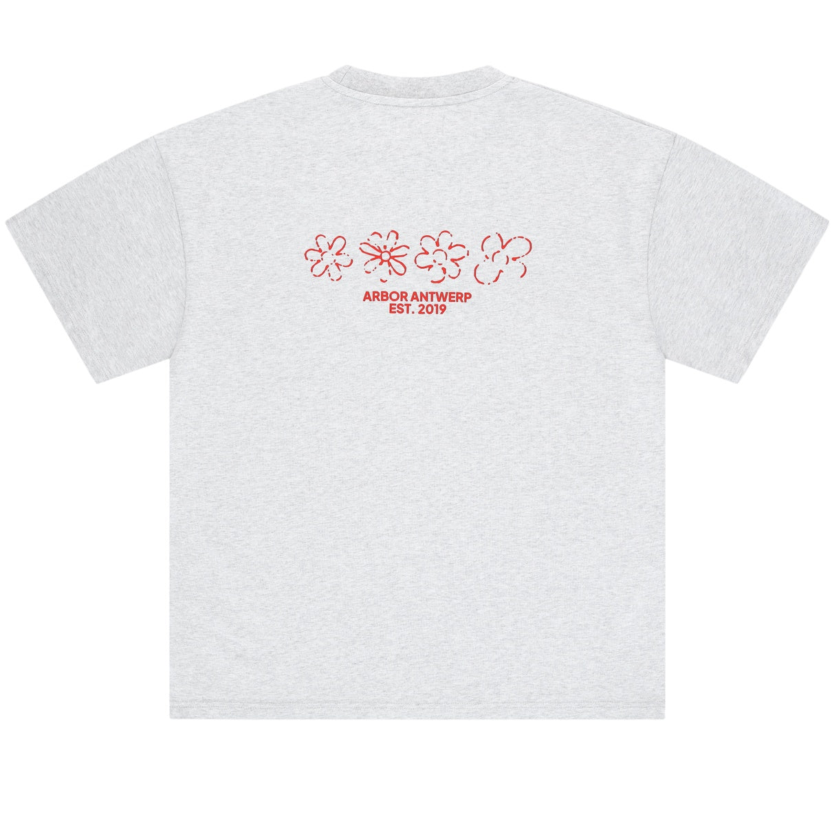 Arbor Antwerp Flower Quartet T-shirt Grijs