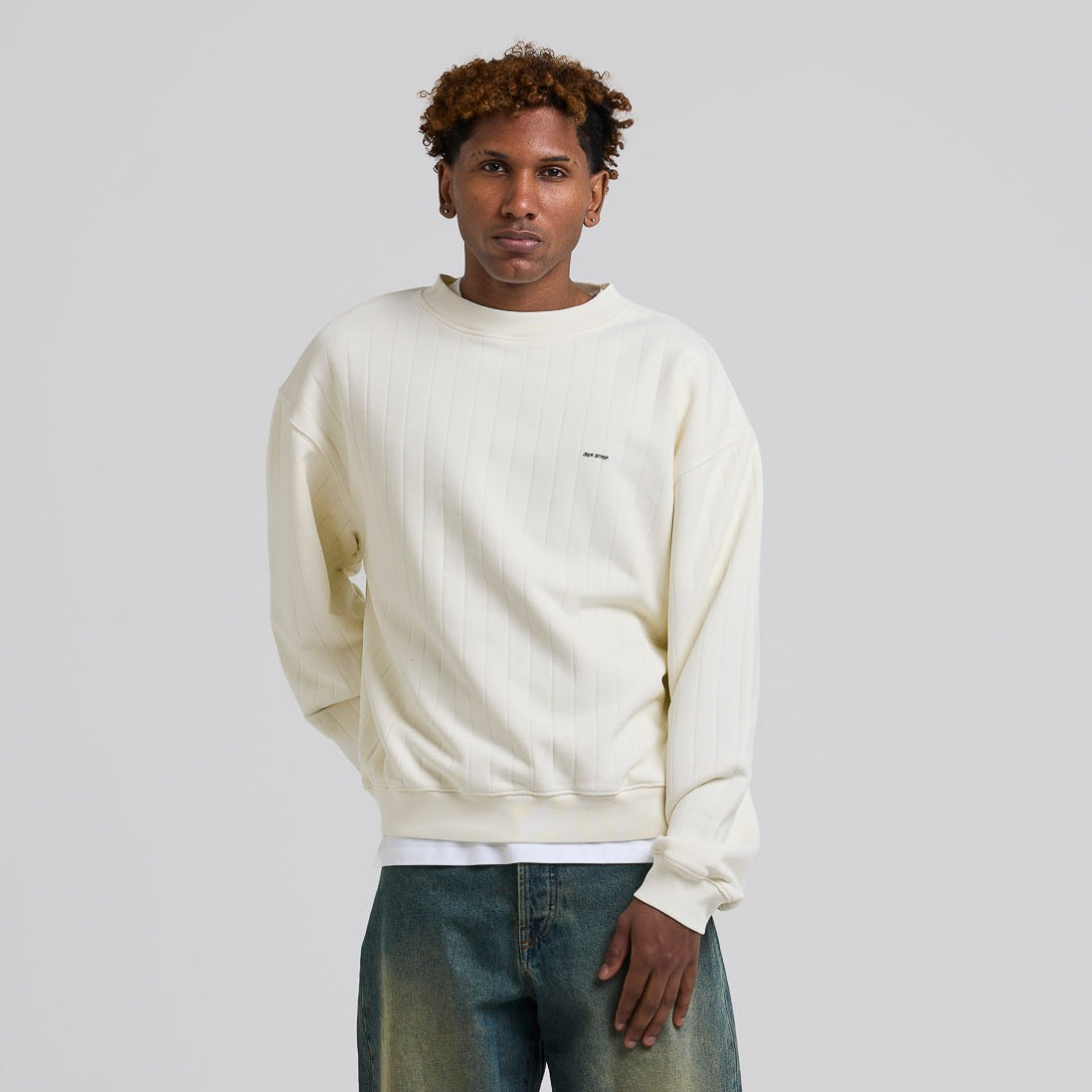 Arbor Antwerp Needle Drop Sweater Off White