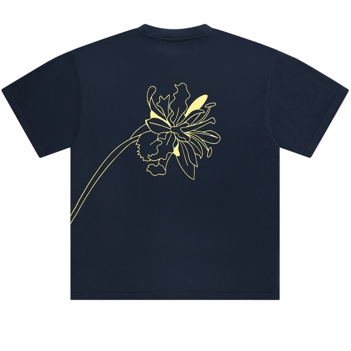 Arbor Antwerp Outline Flower T-shirt Navy
