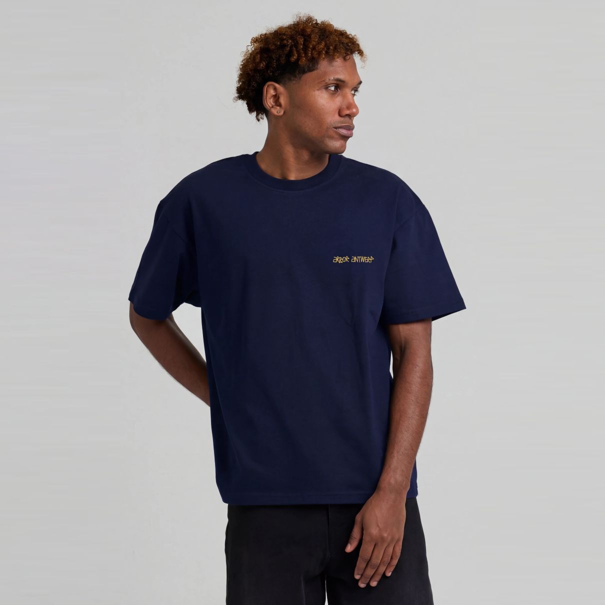 Arbor Antwerp Outline Flower T-shirt Navy