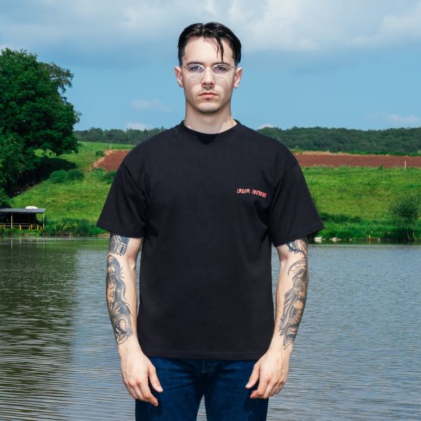 Arbor Antwerp Pink Star T-shirt Zwart