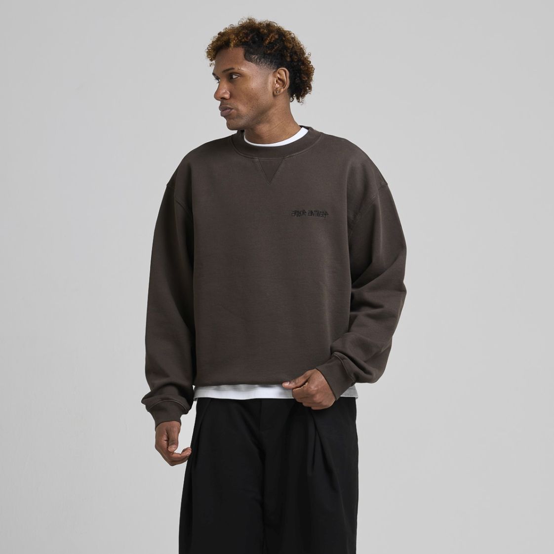 Arbor Antwerp Pixel Flower Sweater Bruin