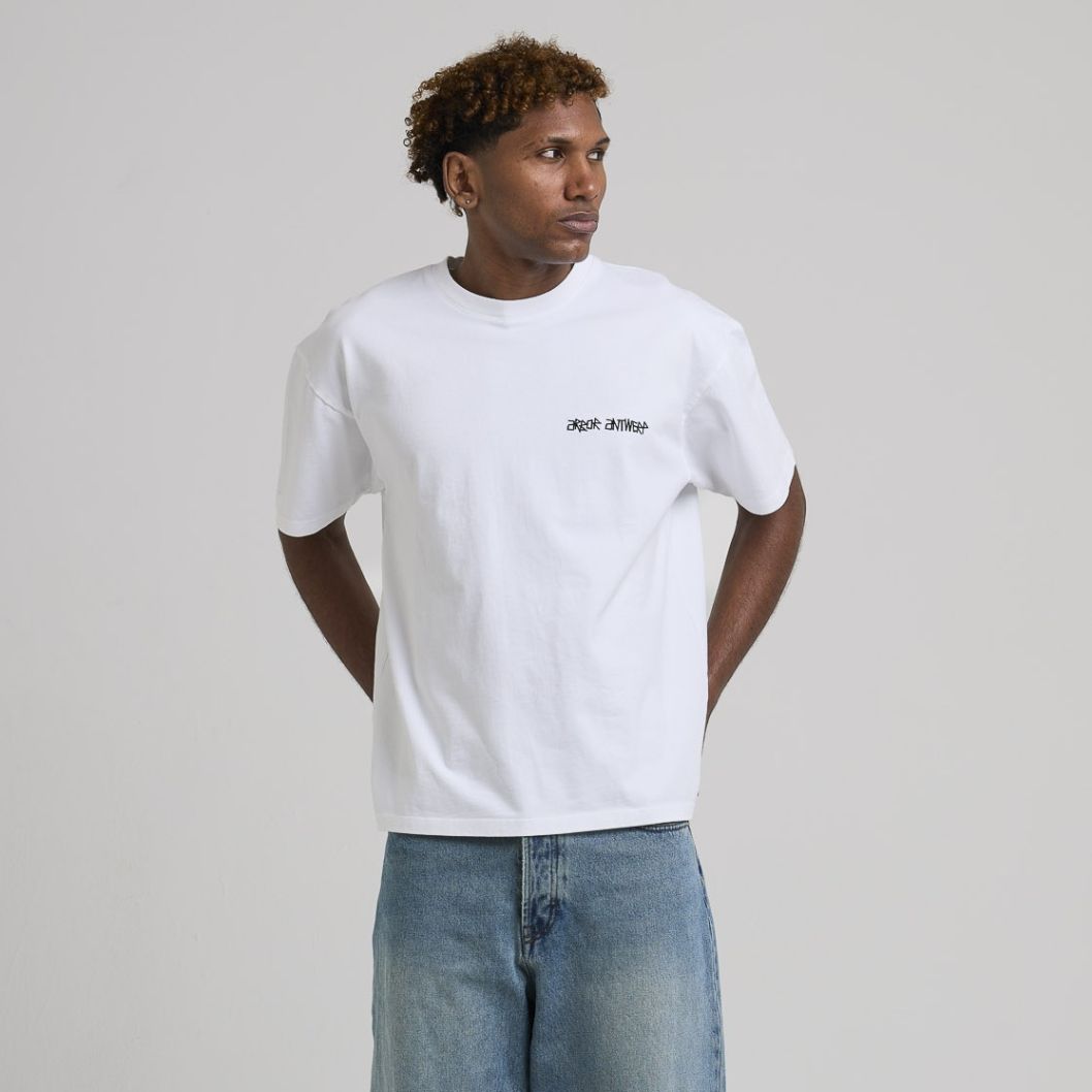 Arbor Antwerp Pixel Flower T-shirt Wit