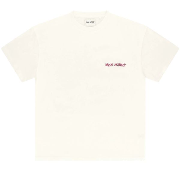 Arbor Antwerp Red Triple Hearts T-shirt Wit