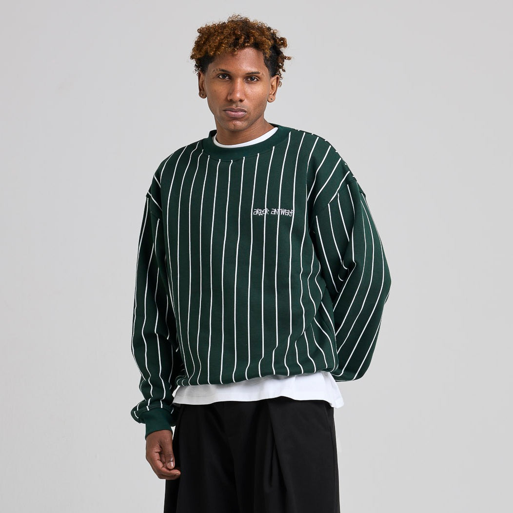 Arbor Antwerp Vertical Lines Sweater Donker Groen