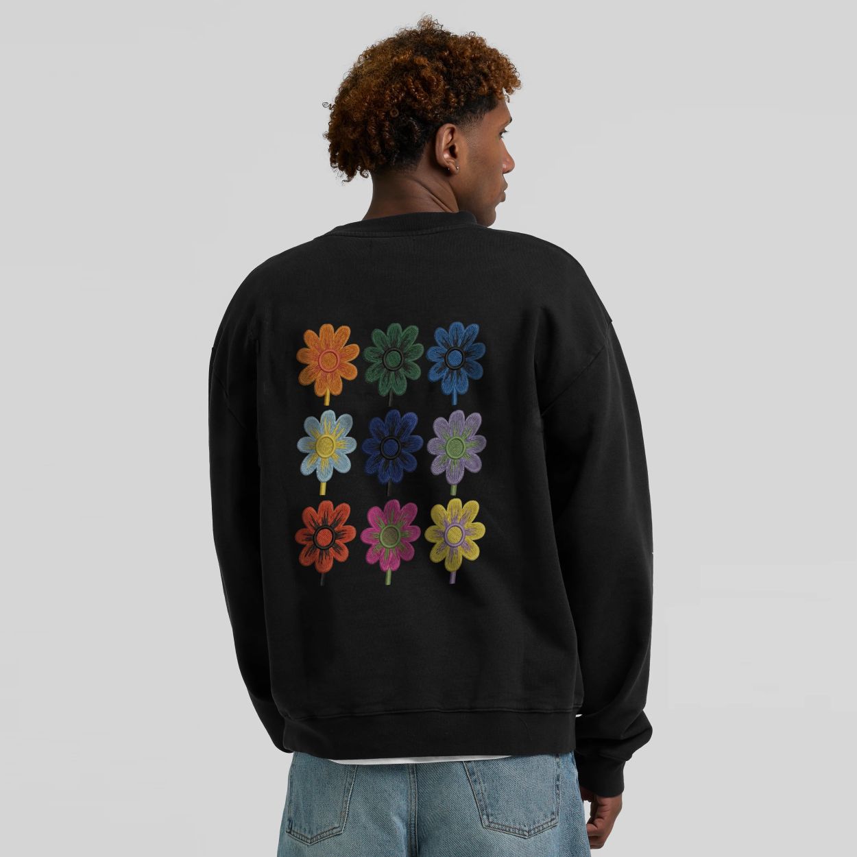 Arbor Antwerp Nine Flowers Sweater Zwart