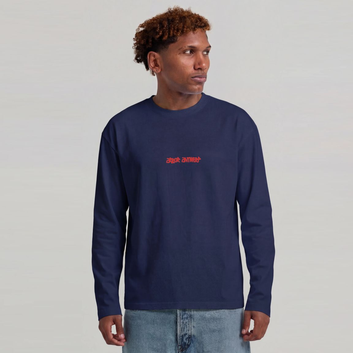 Arbor Antwerp Spray Outline Longsleeve T-shirt Navy